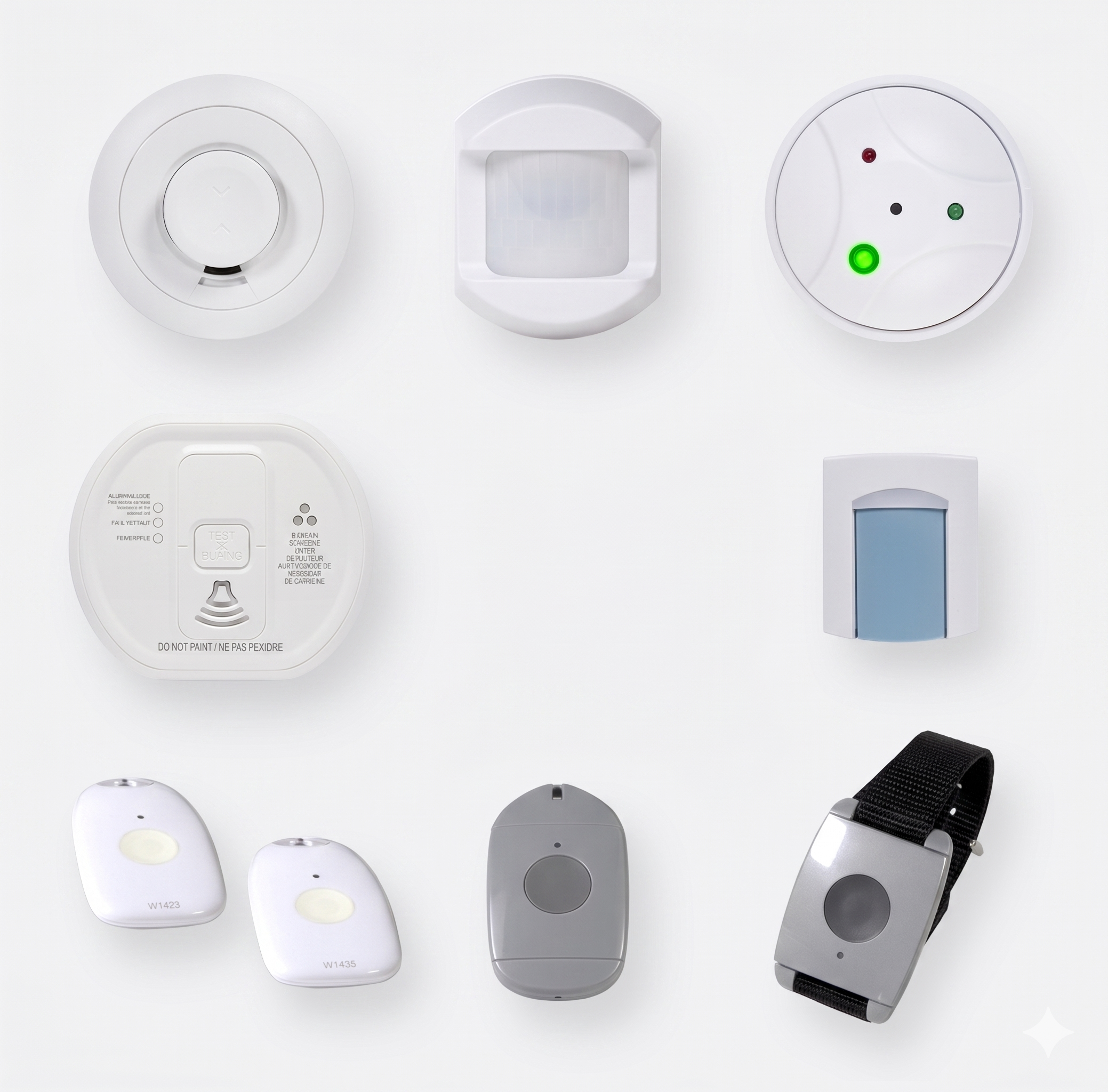 Numera accessories — wearables, help buttons, and home safety sensors