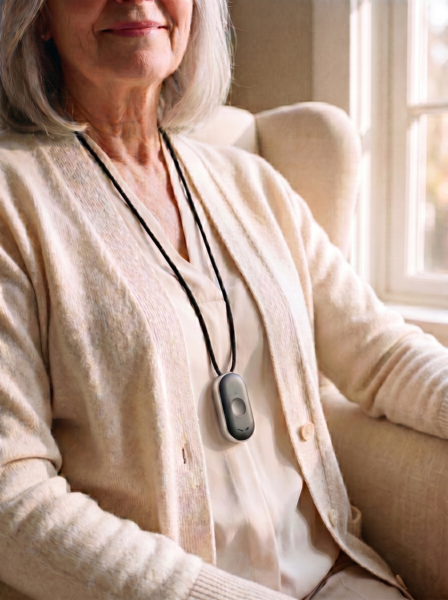 A person wearing the Libris Aura