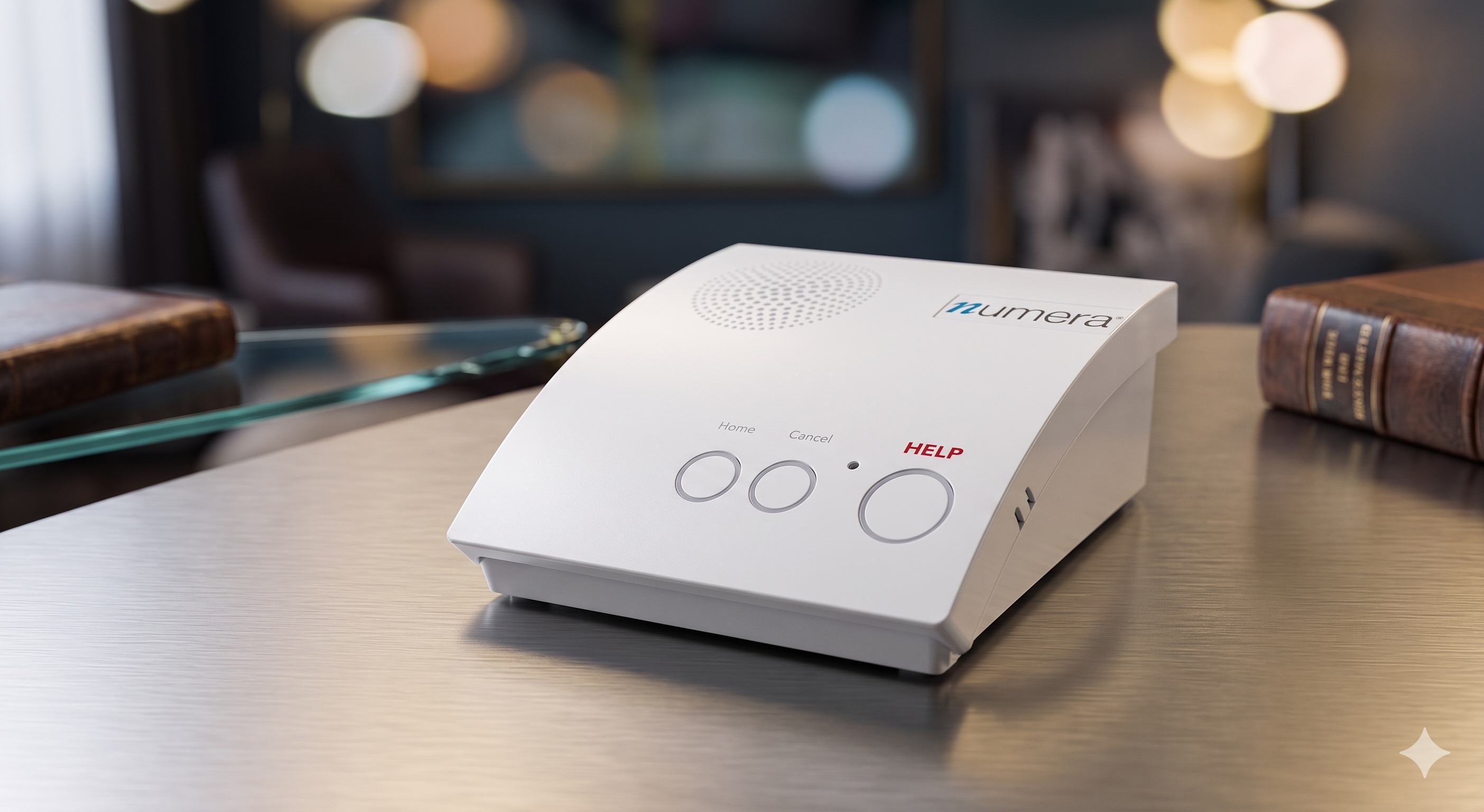 Home Safety Hub at-home base console with wearable help button